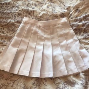 American apparel white cheer skirt